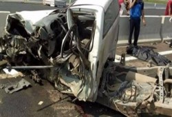 مصرع وإصابة 40 شخصا في حادث تصادم ثلاث سيارات بالمنيا