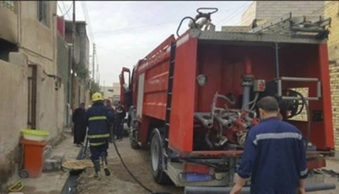 مصرع ٣ أشخاص وإصابة ٥ آخرين في حريق محل بويات بالسلام