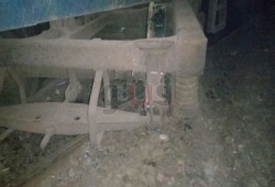 خروج عربة قطار عن القضبان بقليوب