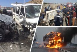 تفحم 9 جثث وإصابة 8 أشخاص فى حادث تصادم سيارتين بطريق "القاهرة - الإسماعيلية"