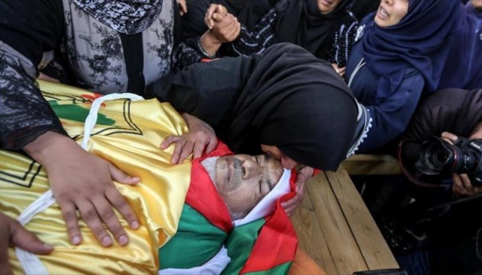 تشييع جثمان مزارع فلسطيني استشهد متأثرا بإصابته على حدود غزة