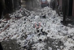 احتراق سيارة محملة بالقطن و8 محال في سوهاج