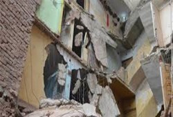 إصابة شخصين في انهيار منزل بطنطا