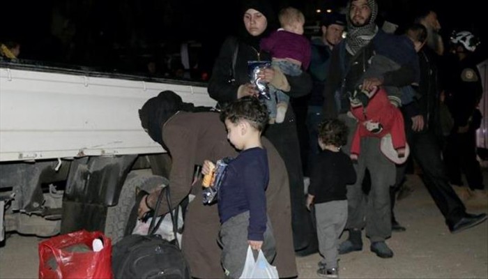 وصول الدفعة الثانية من مهجري الغوطة الشرقية إلى حماة