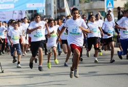 سباق رياضي يدعم مسيرة العودة الكبرى في غزة