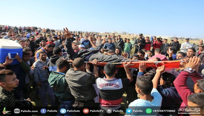 في اليوم الثاني لمسيرة العودة .. 35 إصابة برصاص الاحتلال شرق غزة