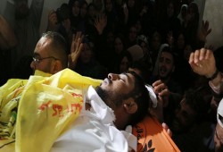 تشييع جثمان الشهيد ثائر رابعة شمال القطاع