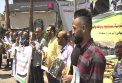 صحفيو فلسطين يحتجون على استهداف الاحتلال لهم