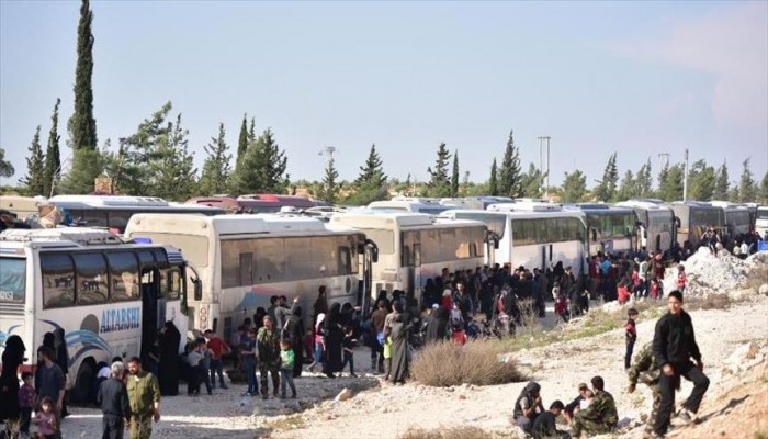 وصول قافلة جديدة من مهجري الغوطة الشرقية إلى شمالي سوريا