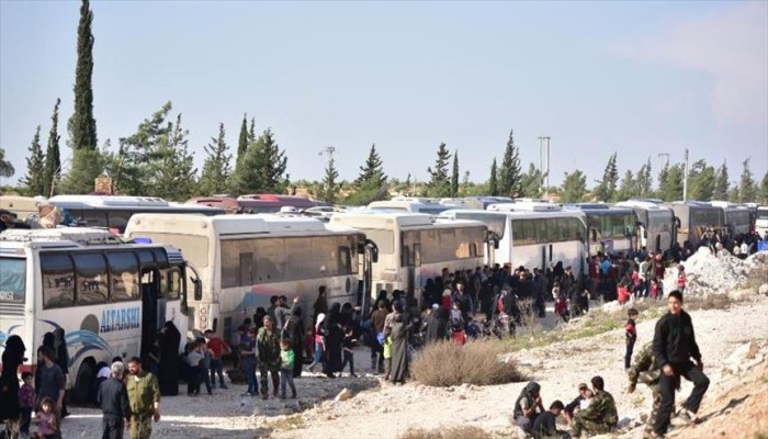 وصول قافلة جديدة من مهجري الغوطة الشرقية إلى شمالي سوريا