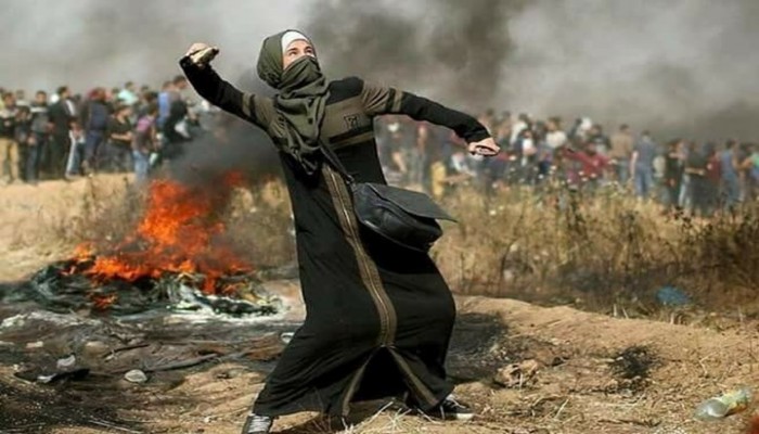 نساء غزة تزاحم الرجال في مسيرات العودة الكبرى