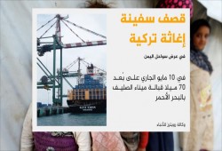 قصف سفينة تركية تنقل قمحا لليمن