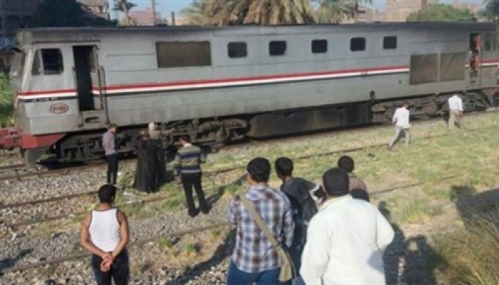 حريق في قطار كفر الزيات بسبب ماس كهربائي