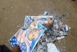 حرق صور قائد العصابة في مسيرة لثوار الشرقية