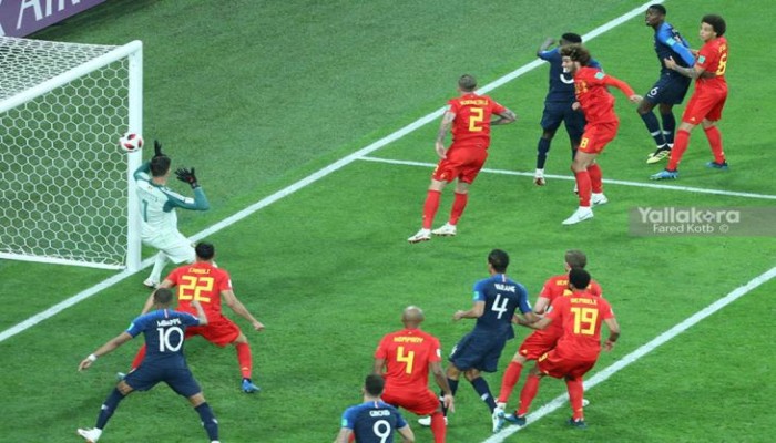 رأس أومتيتي تصعد فرنسا إلى نهائي كأس العالم بإسقاط شياطين بلجيكا