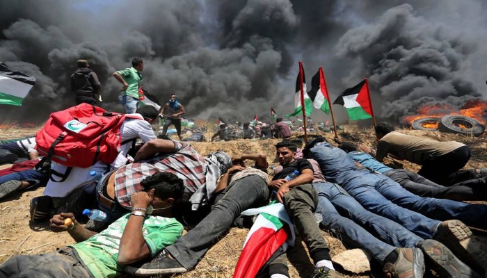 جمعة "الوفاء للخان الأحمر".. إصابات برصاص الاحتلال وقنابله شرق القطاع