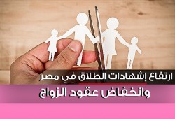 إنفوجراف.. ارتفاع بالطلاق وانخفاض بالزواج بمصر وزيادة سكانية