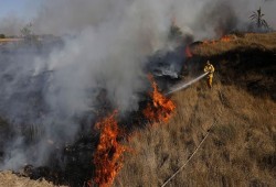 6 حرائق ببالونات العودة في مستوطنات "غلاف غزة"