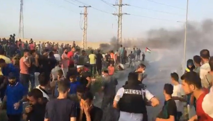 إصابات خلال مسيرة "لحماية حقوق اللاجئين" شمال غزة