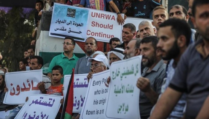 مسيرة على حدود غزة رفضًا لقرار واشنطن وقف تمويل "أونروا"