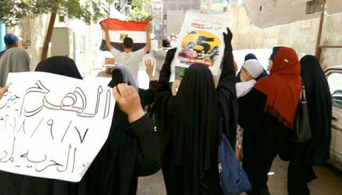 أحرار الجيزة يواصلون التظاهر من الهرم وفاء لدماء الشهداء