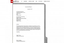 سي إن إن تنشر رسالة سرقت من مكتب ترامب