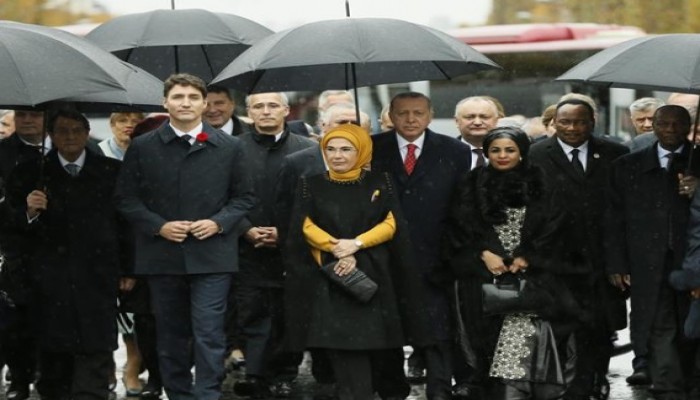 الرئيس أردوغان يشارك في احتفالات مئوية الحرب العالمية الأولى