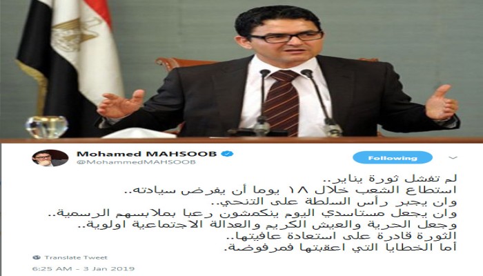 محسوب: ثورة يناير قادرة على استعادة عافيتها