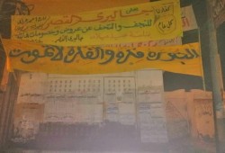 بالصور| “الثورة هى الحل”.. لافتات تُغرق البحيرة
