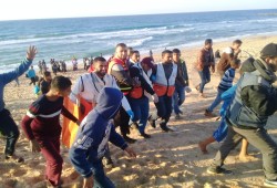 إصابات خلال "الحراك البحري" شمال قطاع غزة