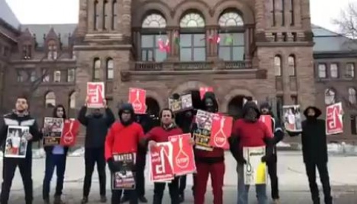 مظاهرة في كندا تندد بجرائم الإعدام في مصر