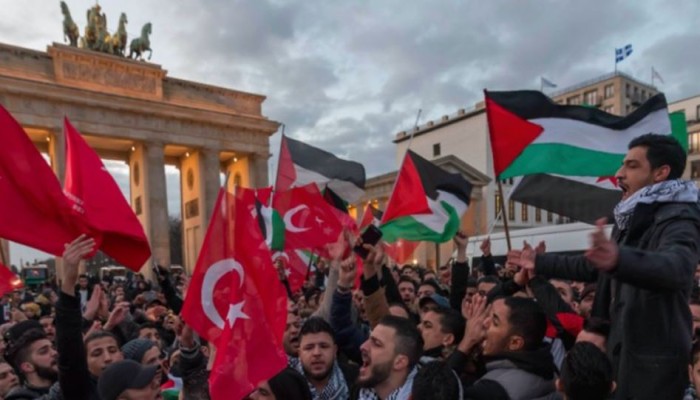 تظاهرة في اسطنبول نصرة لفلسطين
