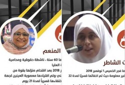 قضاء الانقلاب يجدد حبس هدى عبدالمنعم وعائشة الشاطر 45 يومًا