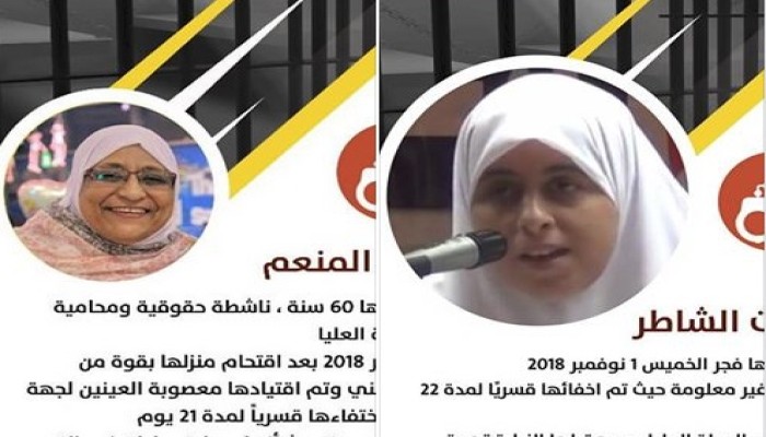 قضاء الانقلاب يجدد حبس هدى عبدالمنعم وعائشة الشاطر 45 يومًا