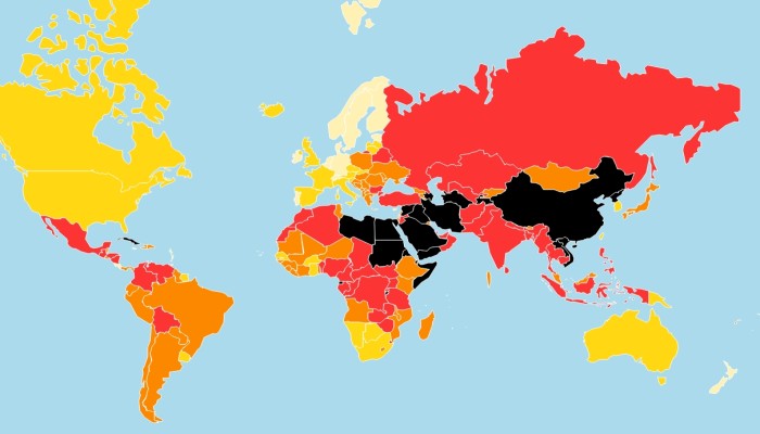 مصر في القائمة السوداء لحرية الصحافة على مستوى العالم