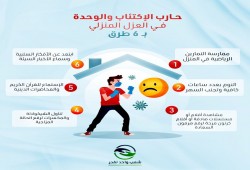 "حملة شعب واحد نقدر".. 6 طرق لمواجهة الإكتئاب والوحدة في العزل المنزلي (إنفوجراف)