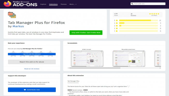 كيفية إدارة علامات التبويب في المتصفح باستخدام Tab Manager Plus