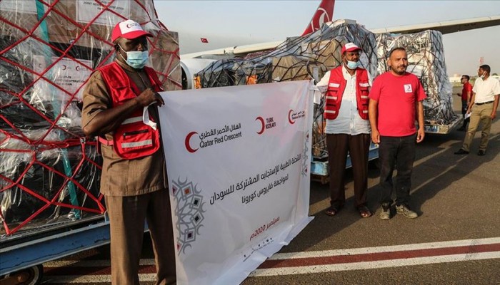 مساعدات قطرية تصل الخرطوم لدعم جهود مكافحة كورونا