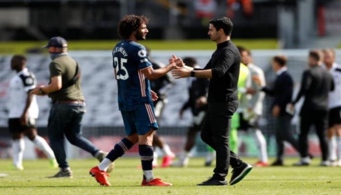 أرتيتا: النني كانت لديه شكوك.. وعندي إيمان بقدراته الشخصية والكروية