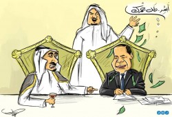 كاريكاتير : تنازل السيسي عن جزيرتي تيران صنافير للسعودية