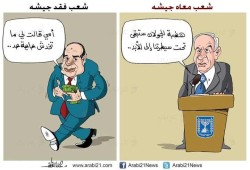 كاريكاتير: نتنياهو يتمسك بالجولان المحتلة والسيسي يبيع أرض مصر