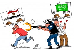 تظاهرات 25 أبريل بريشة كارلوس لاتوف