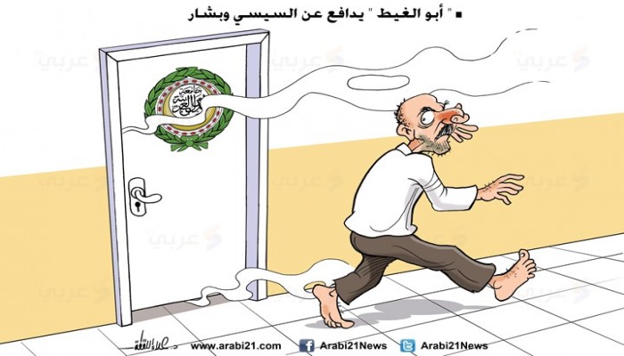 كاريكاتير: "أبو الغيط" يدافع عن السيسي وبشار