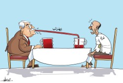 كاريكاتير:عباس يمتص دماء غزة بالضرائب
