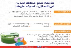تعرف على طريقة صنع مطهر اليدين فى المنزل