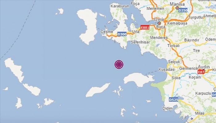 زلزال جديد بقوة 4.2 قبالة سواحل إزمير التركية