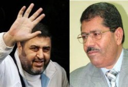 د. محمد مرسي يهنئ المهندس خيرت الشاطر بمناسبة زفاف كريمته