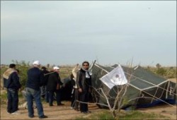 الأمن  يهدم خيمة اعتصام أمام معبر رفح