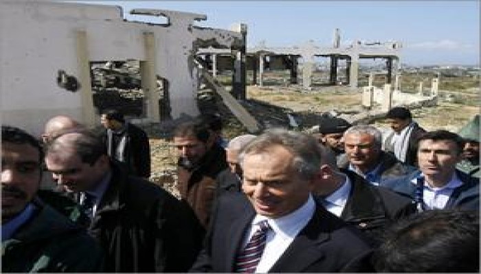 بلير اليوم في غزة