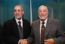 أرسل برقية لفضيلة المرشد العام السابق الأستاذ محمد مهدى عاكف